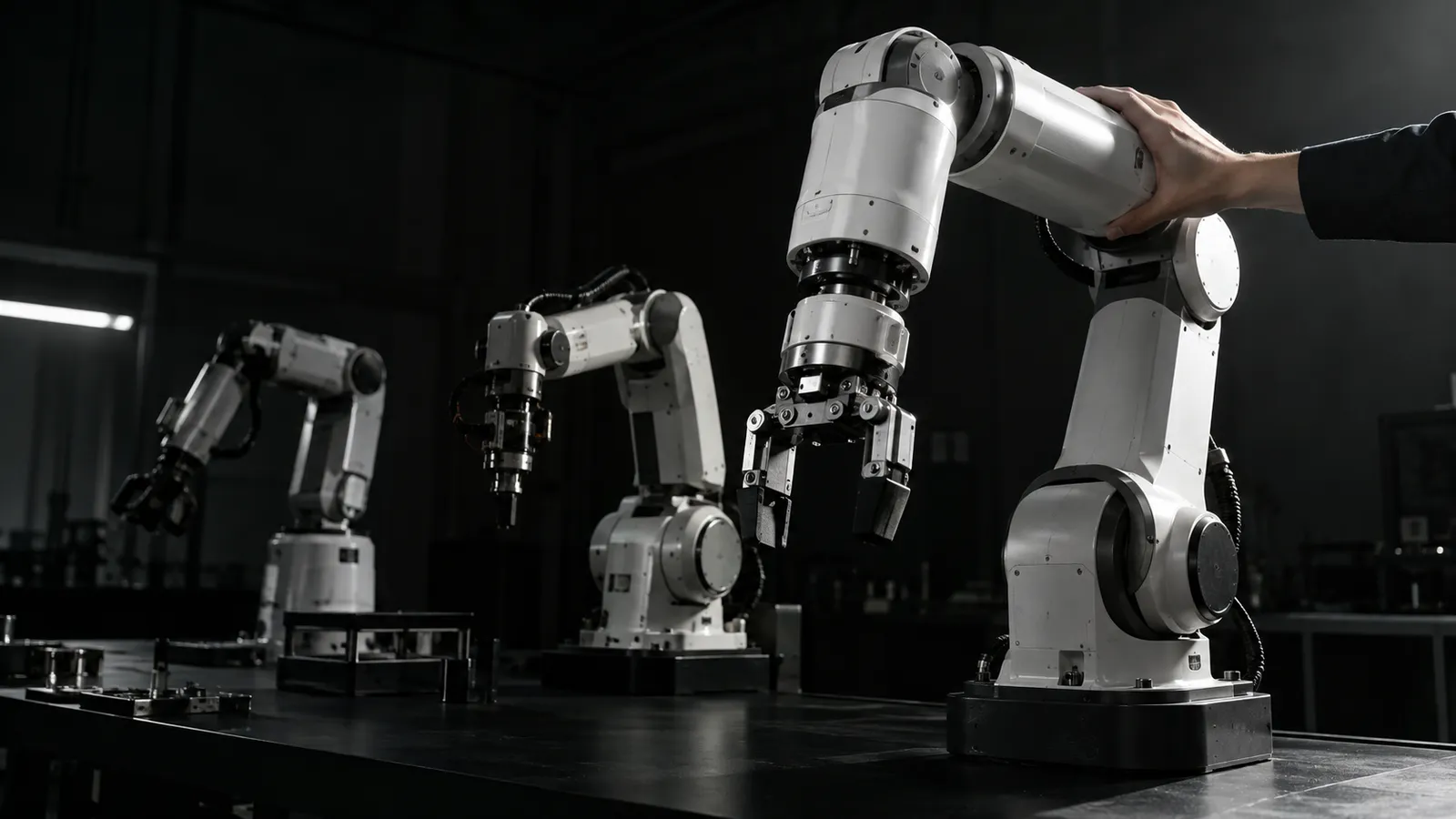 Robot arm teleoperation, model by model